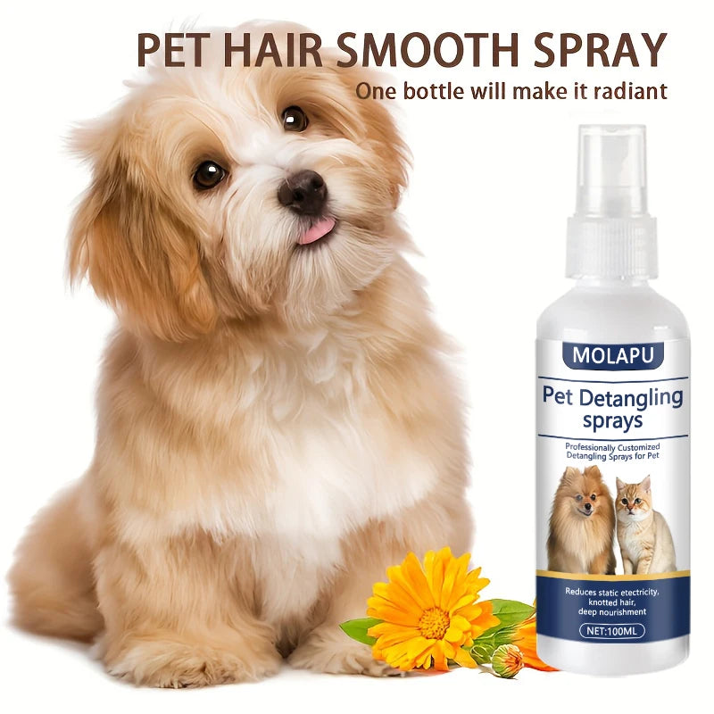 ✨ Pet Hair Tangle Prevention Spray for Cats & Dogs