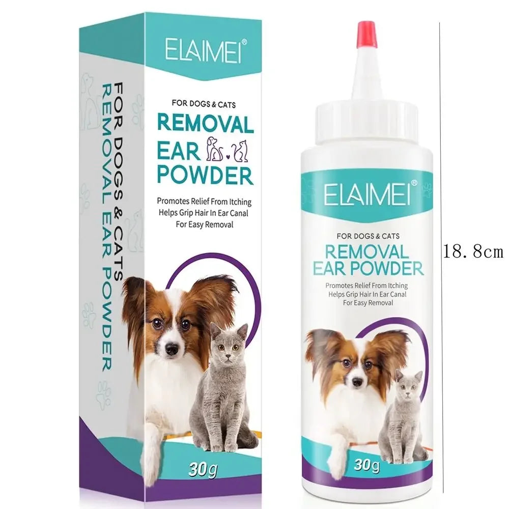 🐾 Pet Ear Powder for Dogs & Cats Hair Removal