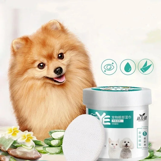 130PCS Pet Eye Cleaning Wipes & Tear Stain Remover 🐶🐱✨🧼