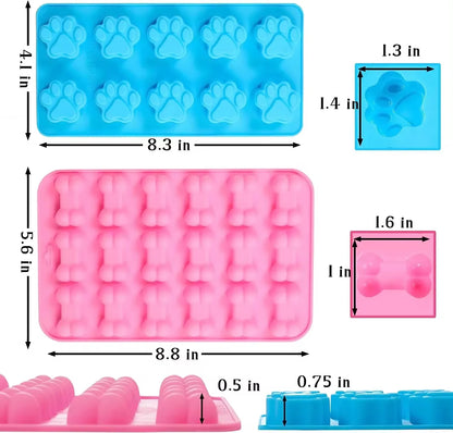Silicone Dog Paw & Bone Treat Mold 🐶🐾✨🍬