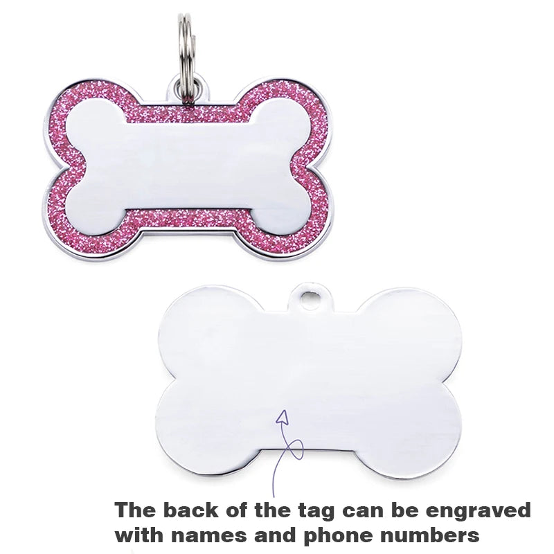 Custom Engraved Bone-Shaped Pet ID Tag 🐶🐱🏷️✨