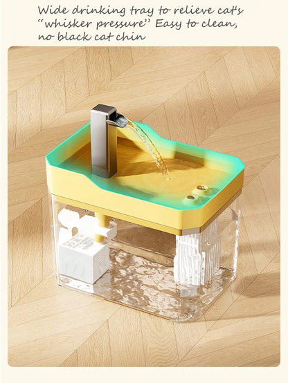 Cat Water Fountain Auto Filter Transparent Cat Drinker USB Anti-Dry Burning Recirculate Filtering Water Dispenser with Pump petbloomstore
