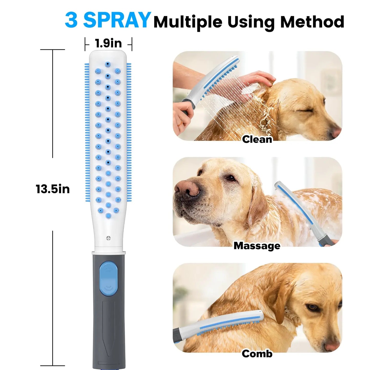 Professional Pet Shower Head & Grooming Wand 🐶🐱🚿✨