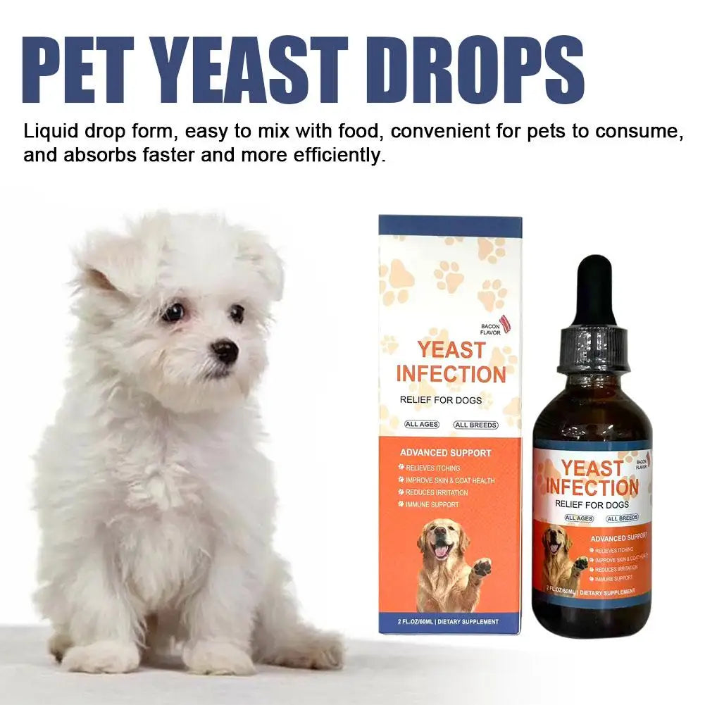 💊 Pet Yeast Drops for Dogs & Cats 60ml Gut Health