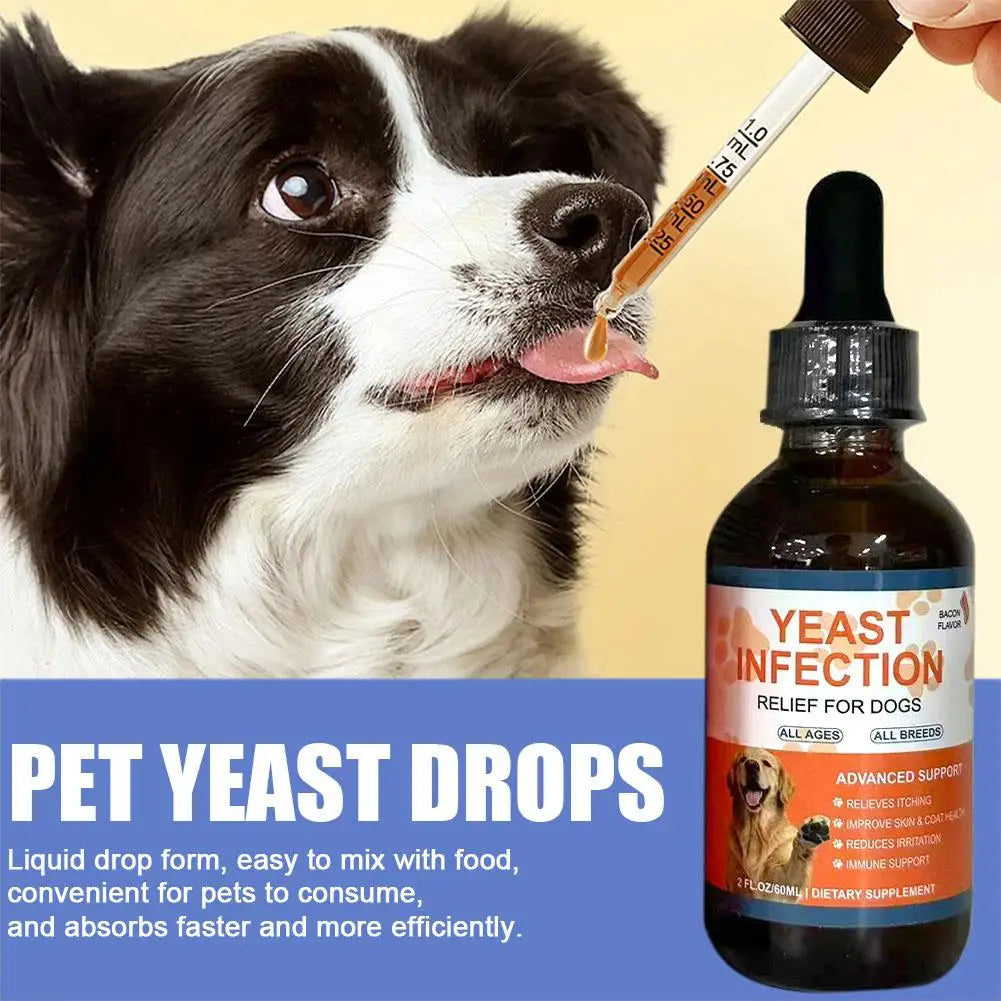 💊 Pet Yeast Drops for Dogs & Cats 60ml Gut Health