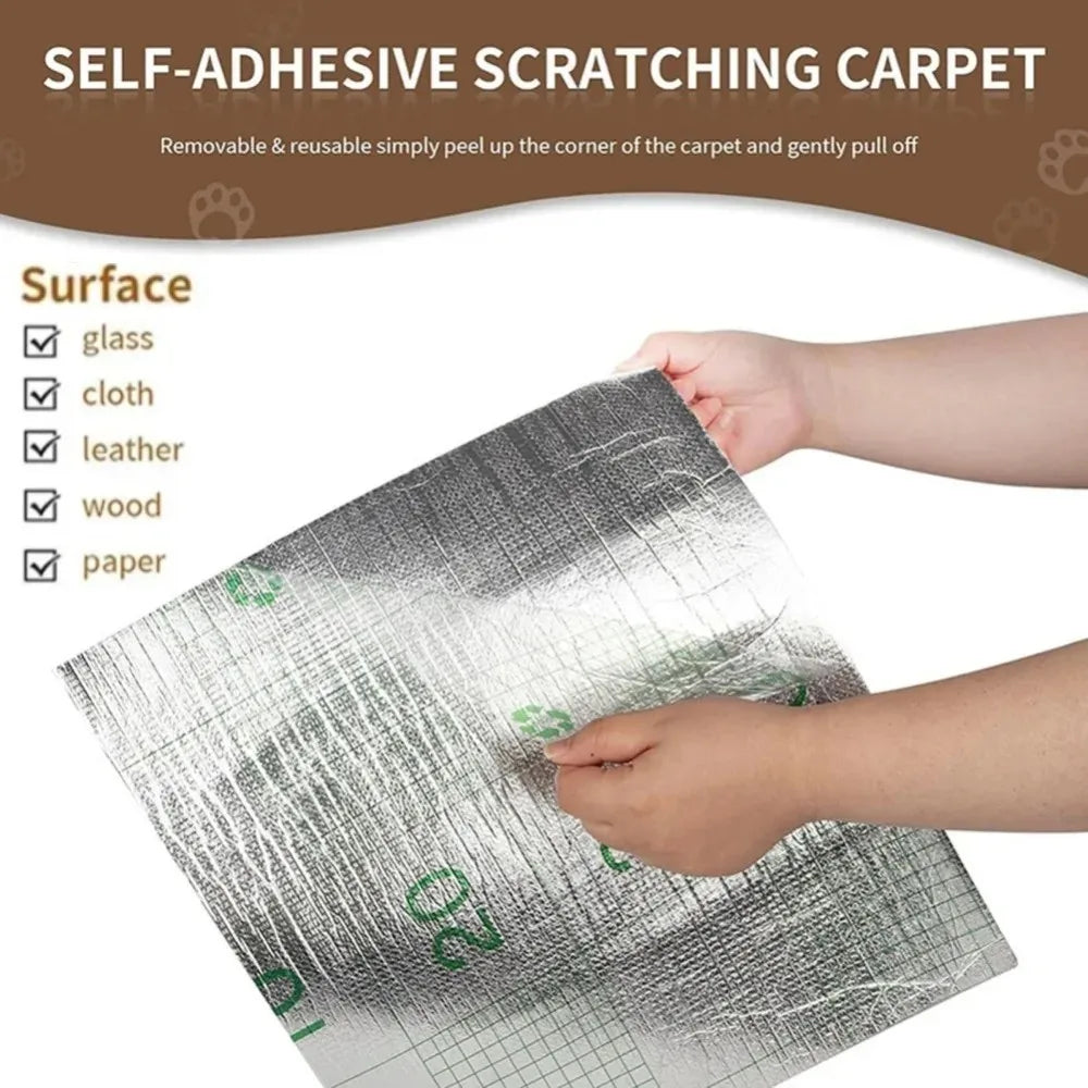 Self-Adhesive Cat Scratching Mat & Furniture Protector 🐱🛋️✨