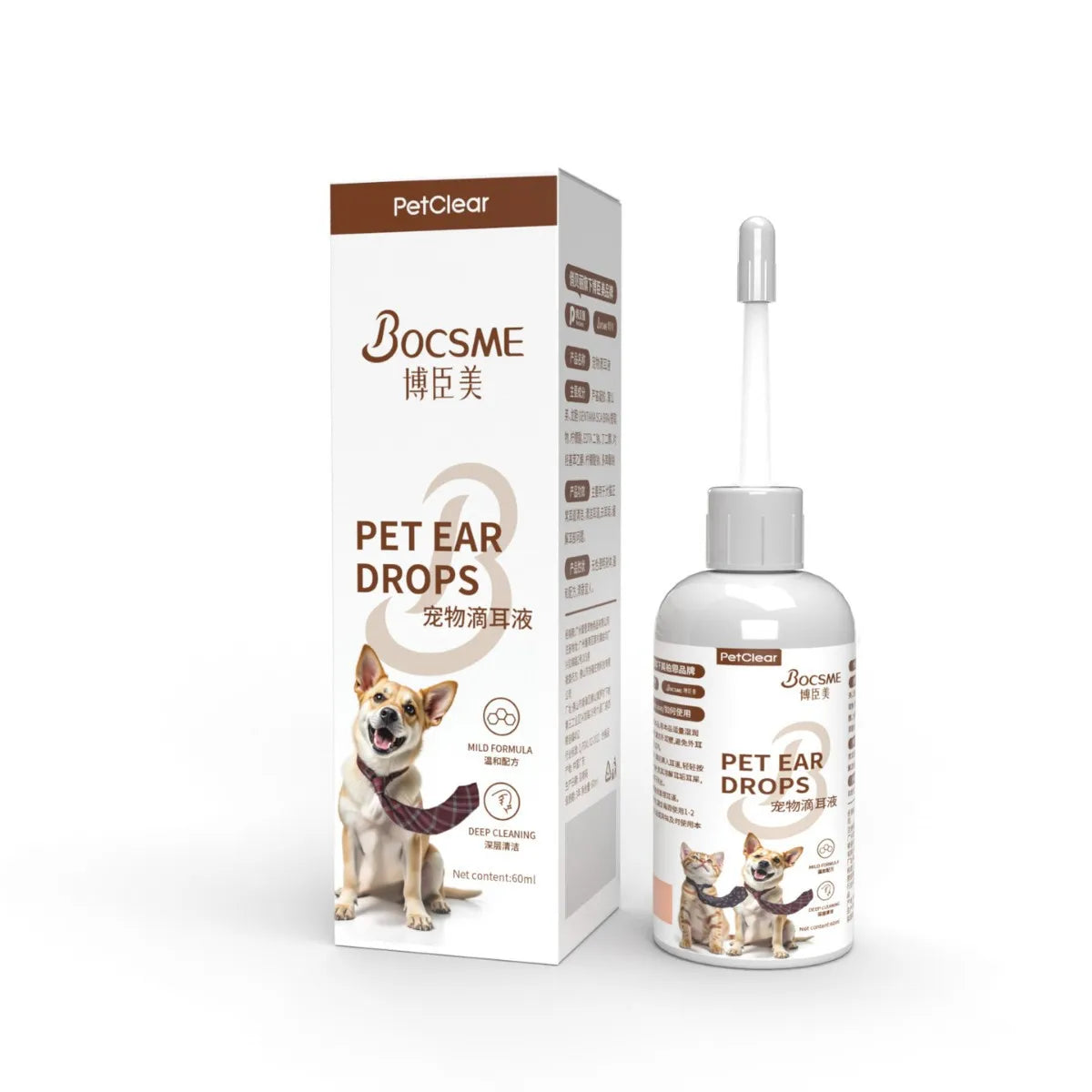 🐾 PETCLEAR Ear Cleaner for Dogs & Cats 60ml