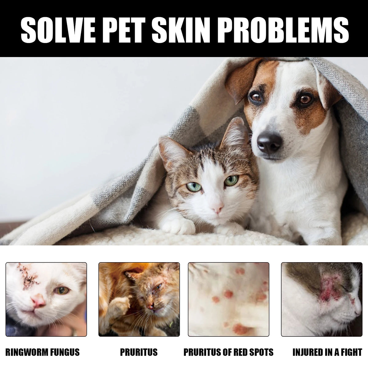 🐱 Cat Ringworm Spray Anti Itch Mite Removal