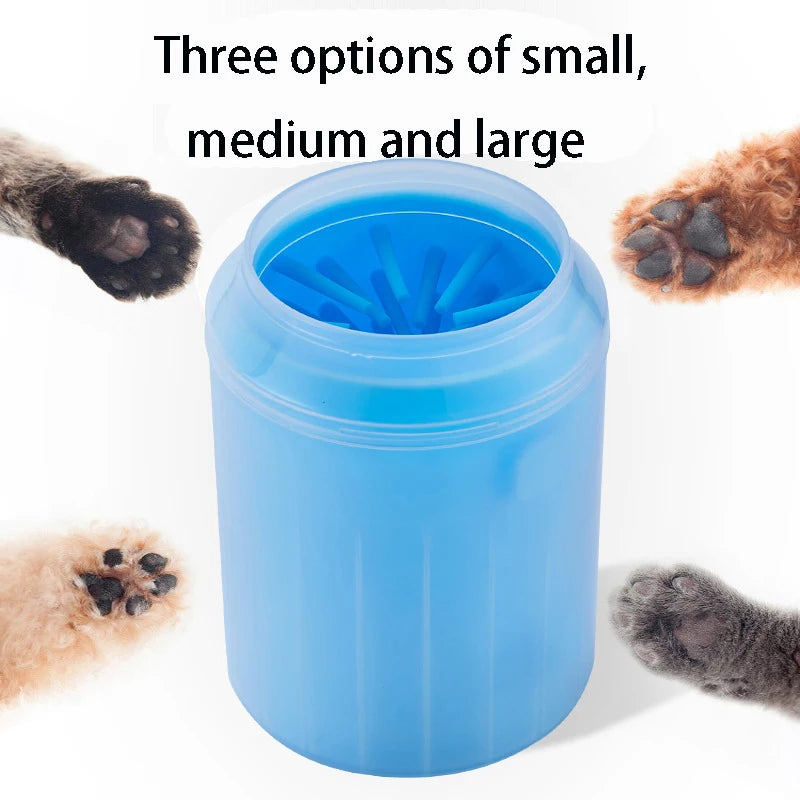 Portable Dog Paw Cleaner Cup with Soft Silicone Brush 🐶🐾✨