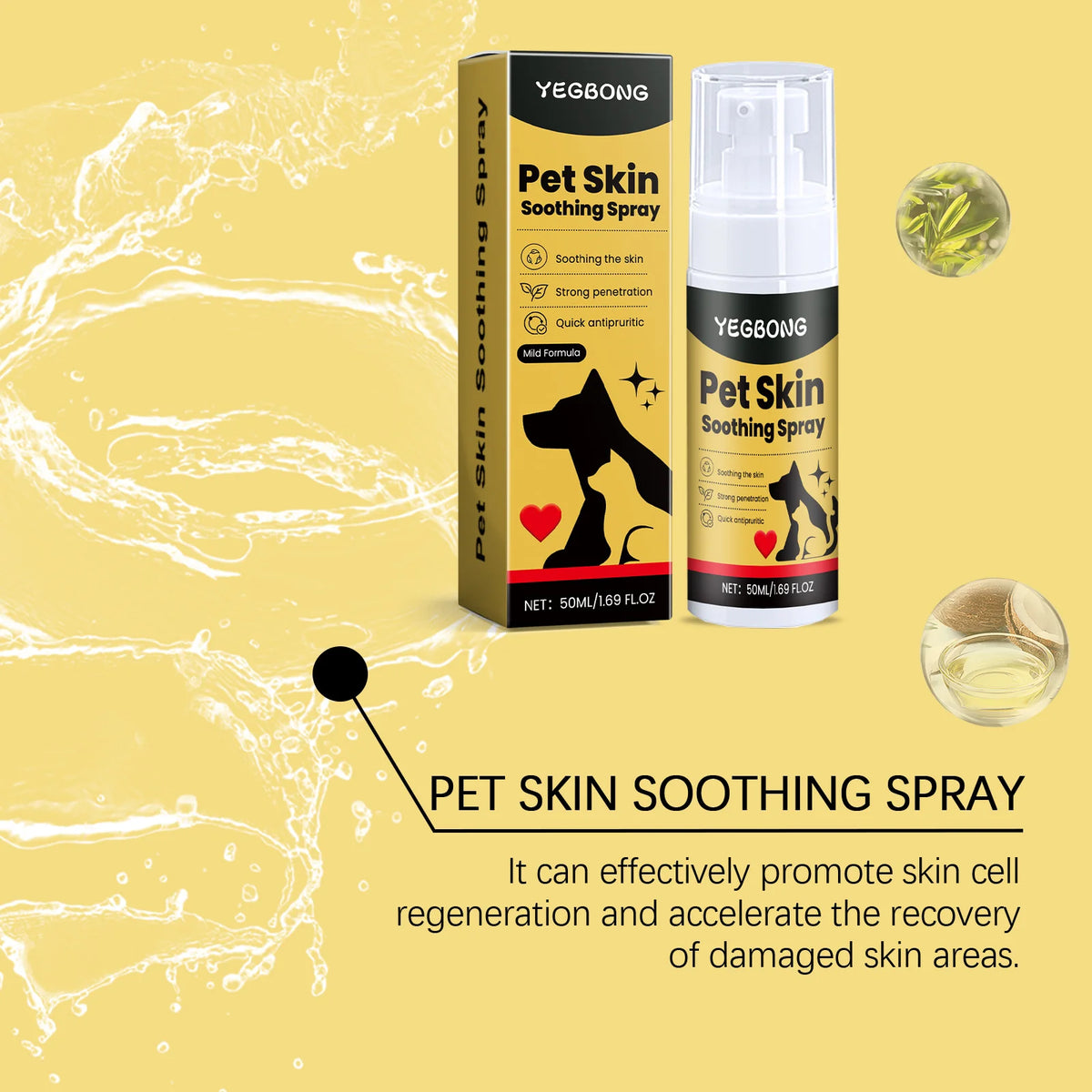 🛡️ Pet Skin Care Spray Flea & Itch Relief