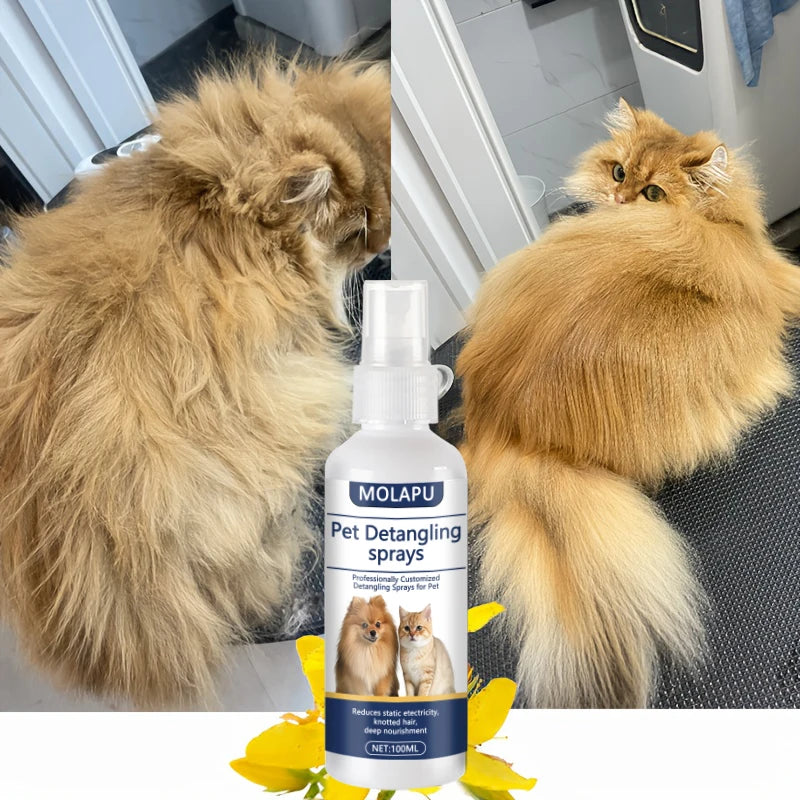 ✨ Pet Hair Tangle Prevention Spray for Cats & Dogs