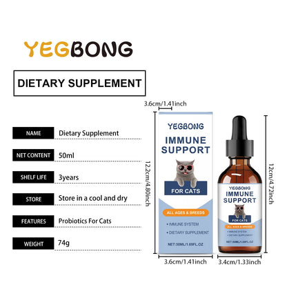 Cat Vitamin Care Drops – 50ml Daily Nutrition Supplement 🐱💧✨