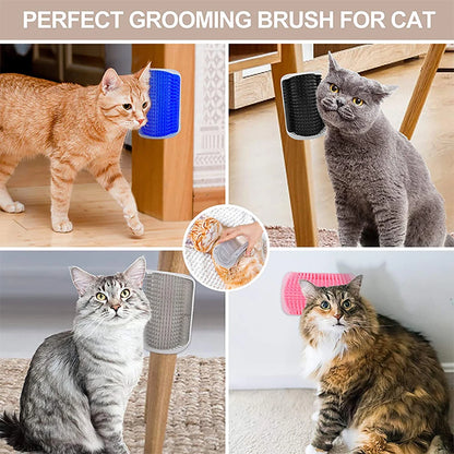 Cat Scratcher & Self-Grooming Massage Brush 🐱🪮✨