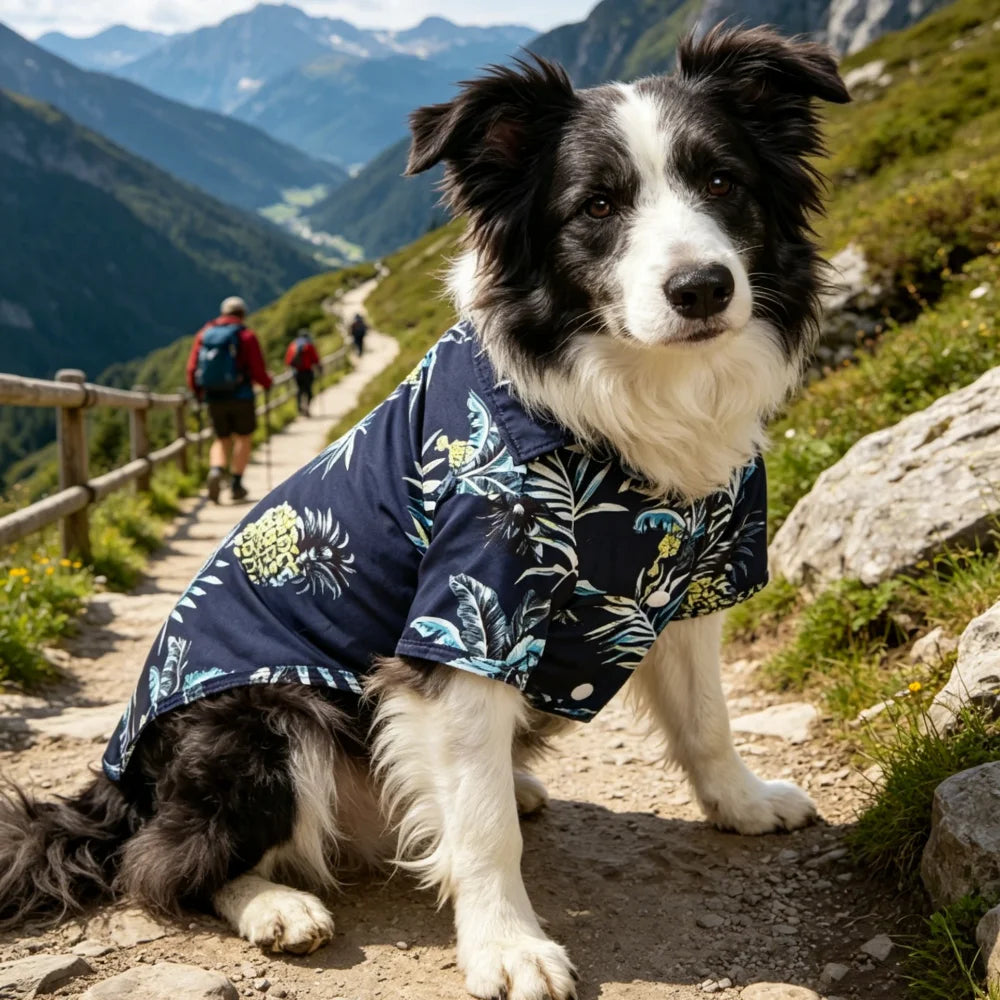 Hawaiian Pineapple Pet T-Shirt for Dogs & Cats 🍍🐶🐱☀️