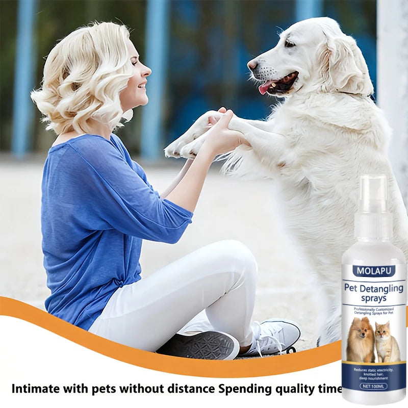✨ Pet Hair Tangle Prevention Spray for Cats & Dogs
