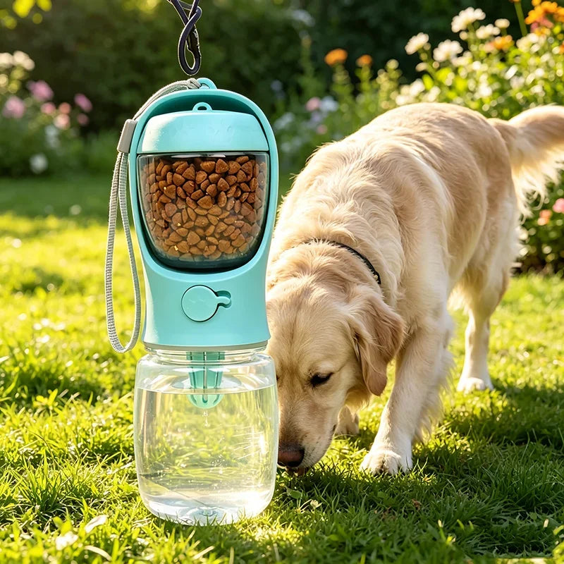 Portable Dog Cat Water Bottle with Storage Food and Water Container for Puppy Pets Dogs Feeder Bowl Outdoor Travel Pet Supplies petbloomstore