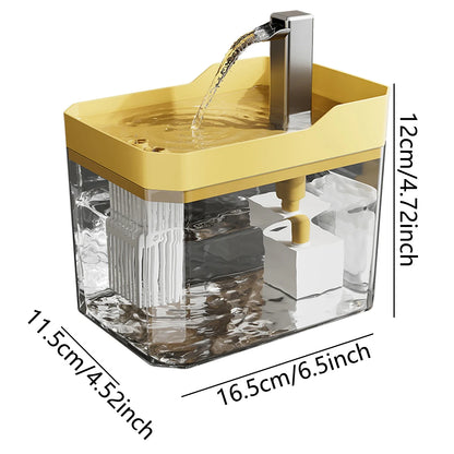 Cat Water Fountain Auto Filter Transparent Cat Drinker USB Anti-Dry Burning Recirculate Filtering Water Dispenser with Pump petbloomstore