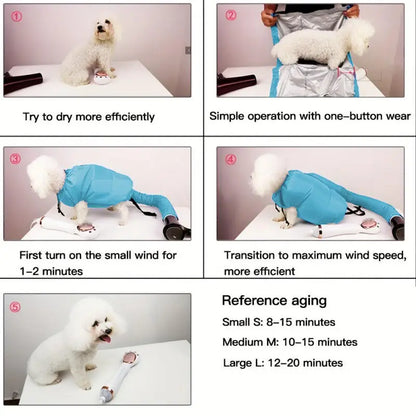 Portable Pet Drying Bag & Grooming Dryer Box 🐶🐱💨✨