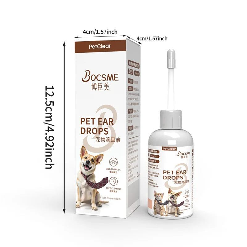 🐾 PETCLEAR Ear Cleaner for Dogs & Cats 60ml