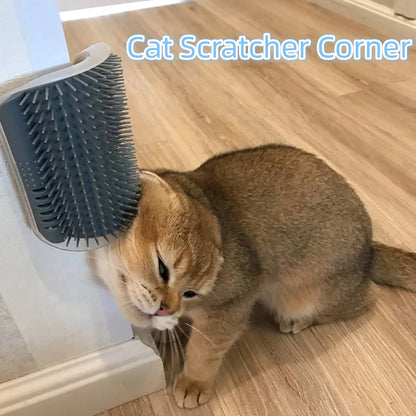 Cat Scratcher & Self-Grooming Massager Brush 🐱✨🪮