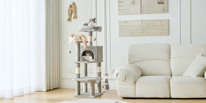 44" Multi-Level Cat Tree & Climbing Tower 🐱🌳✨