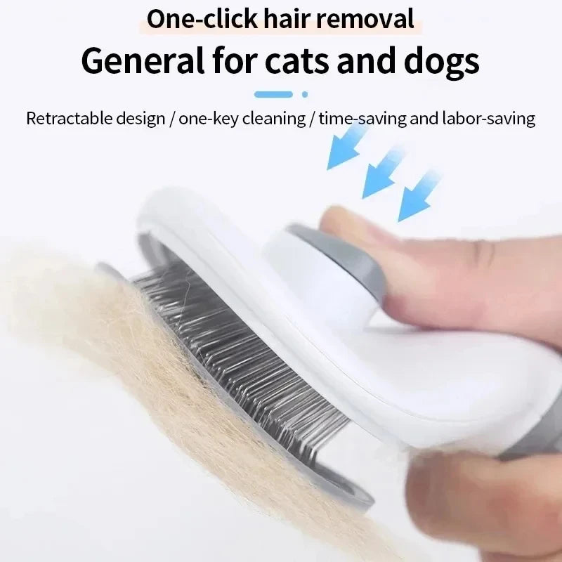 Self-Cleaning Pet Grooming Brush for Dogs & Cats 🐶🐱🪮✨ petbloomstore