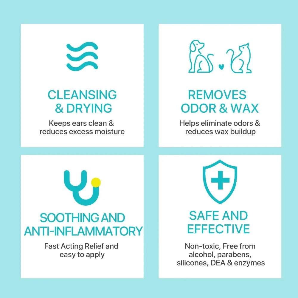 🐾 Pet Ear Powder for Dogs & Cats Hair Removal