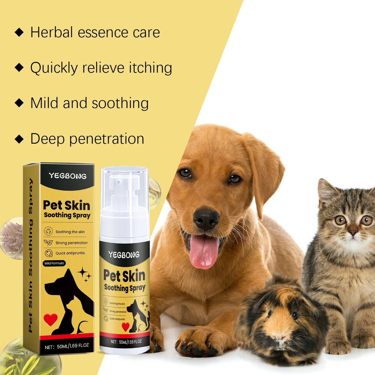 🛡️ Pet Skin Care Spray Flea & Itch Relief