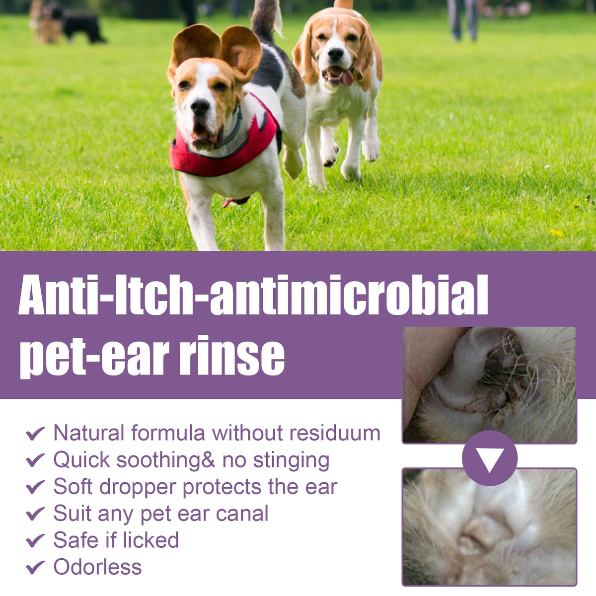 🐾 Pet Ear Drops 118ml Yeast, Mite & Wax Control