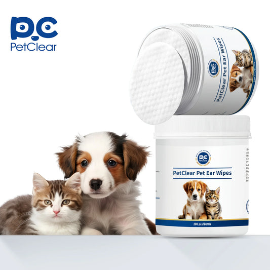 🧻 PetClear Pet Ear Wipes 200pcs – Dogs & Cats