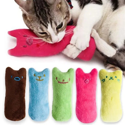 Cat Teaser Toy with Squeaky Plush Pillow 🐱🧸✨