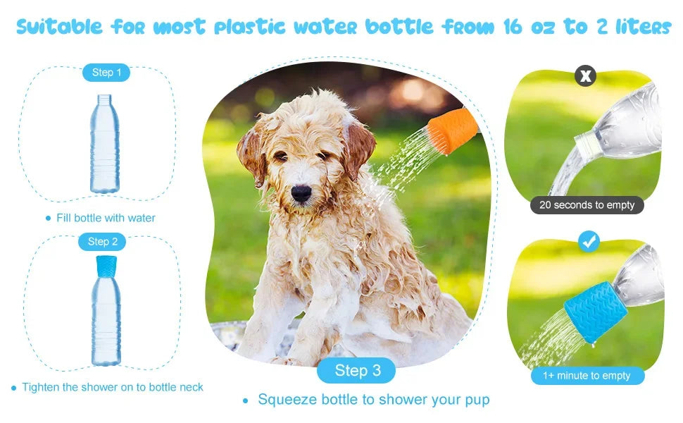 Portable Silicone Pet Shower Head 🐶🐱🚿✨
