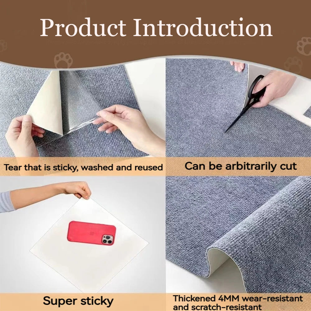 Self-Adhesive Cat Scratching Mat & Furniture Protector 🐱🛋️✨