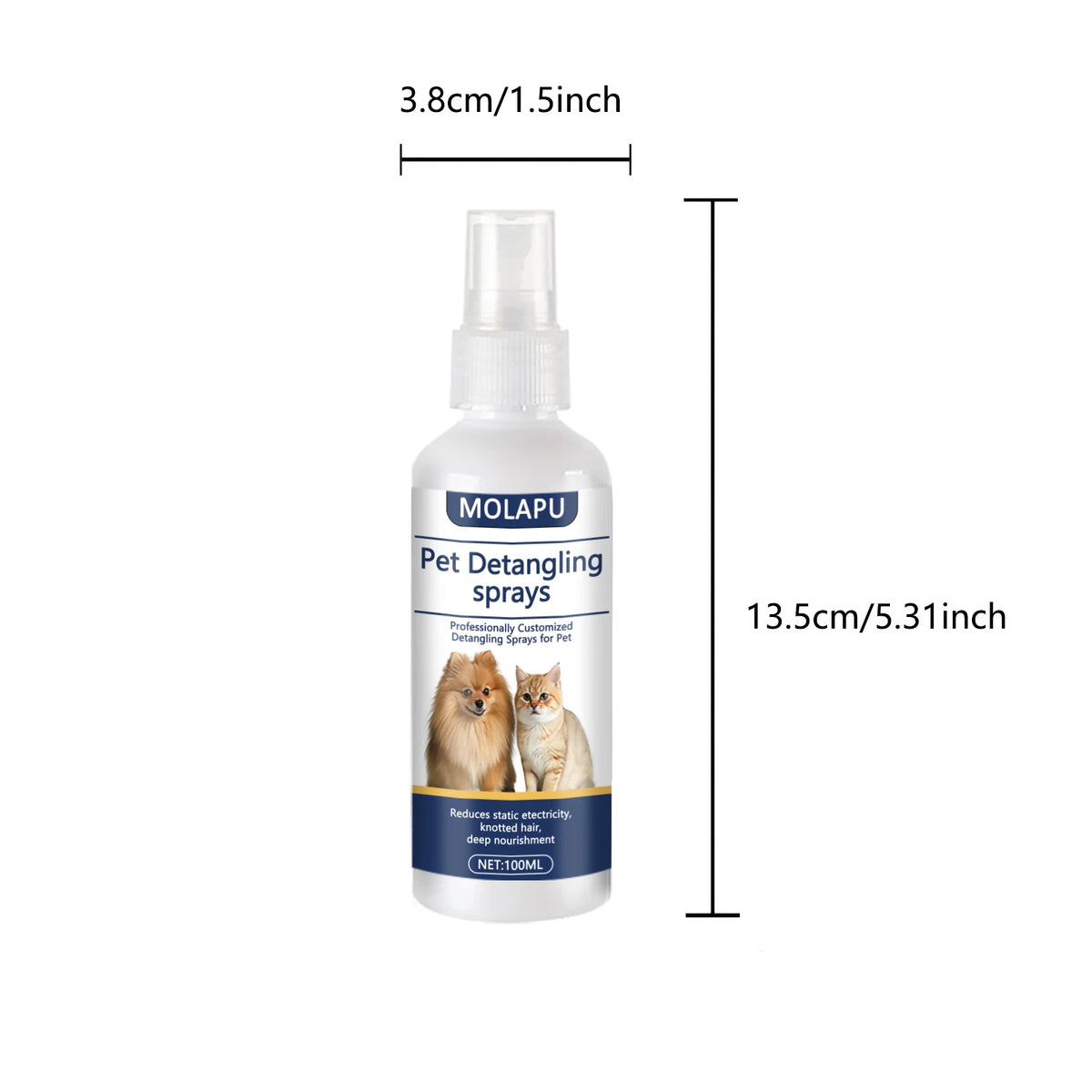 ✨ Pet Hair Tangle Prevention Spray for Cats & Dogs