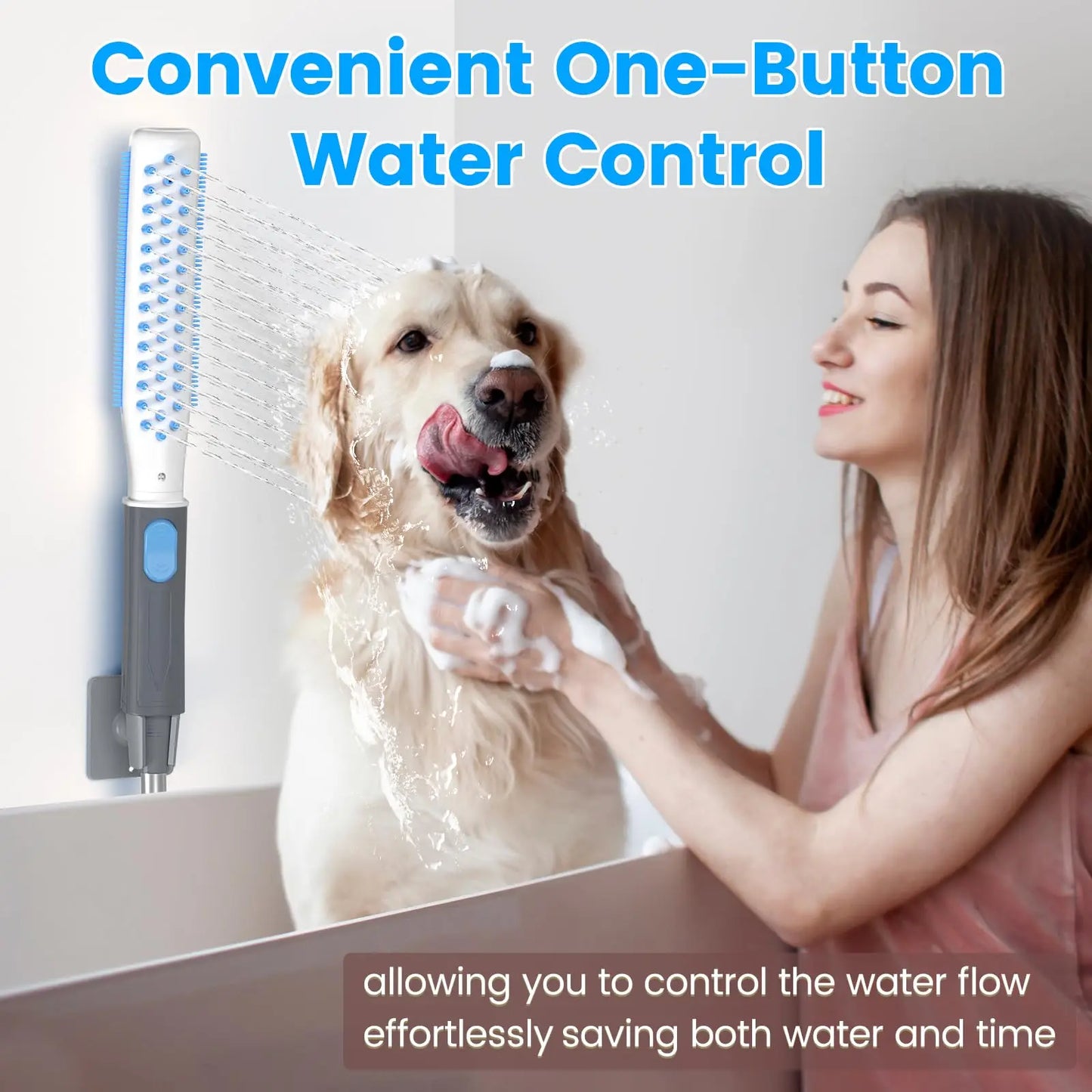 Professional Pet Shower Head & Grooming Wand 🐶🐱🚿✨