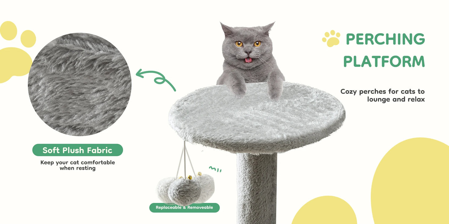 44" Multi-Level Cat Tree & Climbing Tower 🐱🌳✨