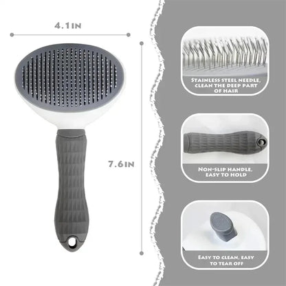 Self-Cleaning Pet Grooming Brush for Dogs & Cats 🐶🐱🪮✨ petbloomstore