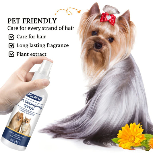 ✨ Pet Hair Tangle Prevention Spray for Cats & Dogs