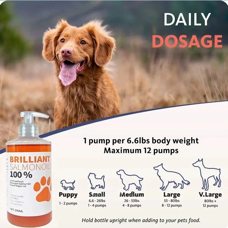 🐟 Salmon Fish Oil for Pets 200ml Omega 3