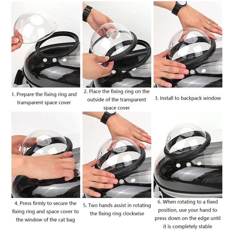 Portable Bubble Backpack for Cats & Small Pets