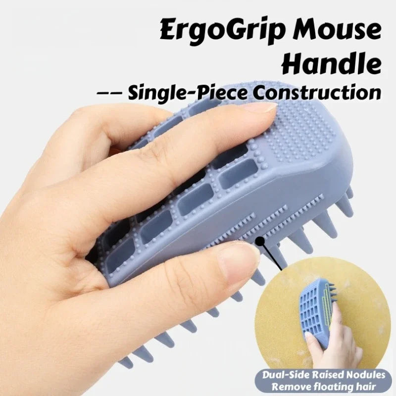 3-Head Silicone Pet Bath & Massage Brush 🐶🐱🛁✨