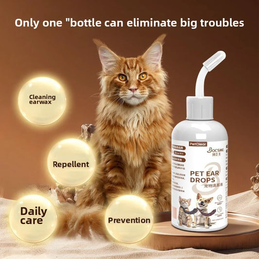 🐾 PETCLEAR Ear Cleaner for Dogs & Cats 60ml