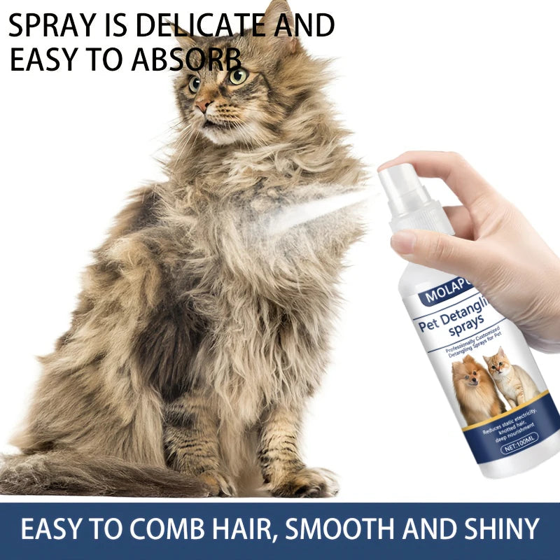 ✨ Pet Hair Tangle Prevention Spray for Cats & Dogs