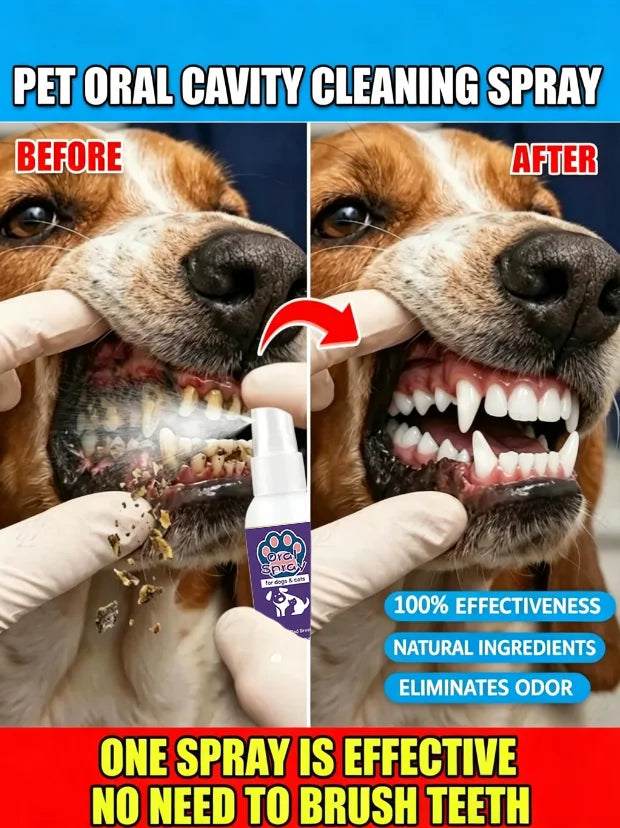 🦷 Pet Oral Hygiene Spray 30ml Tartar & Plaque