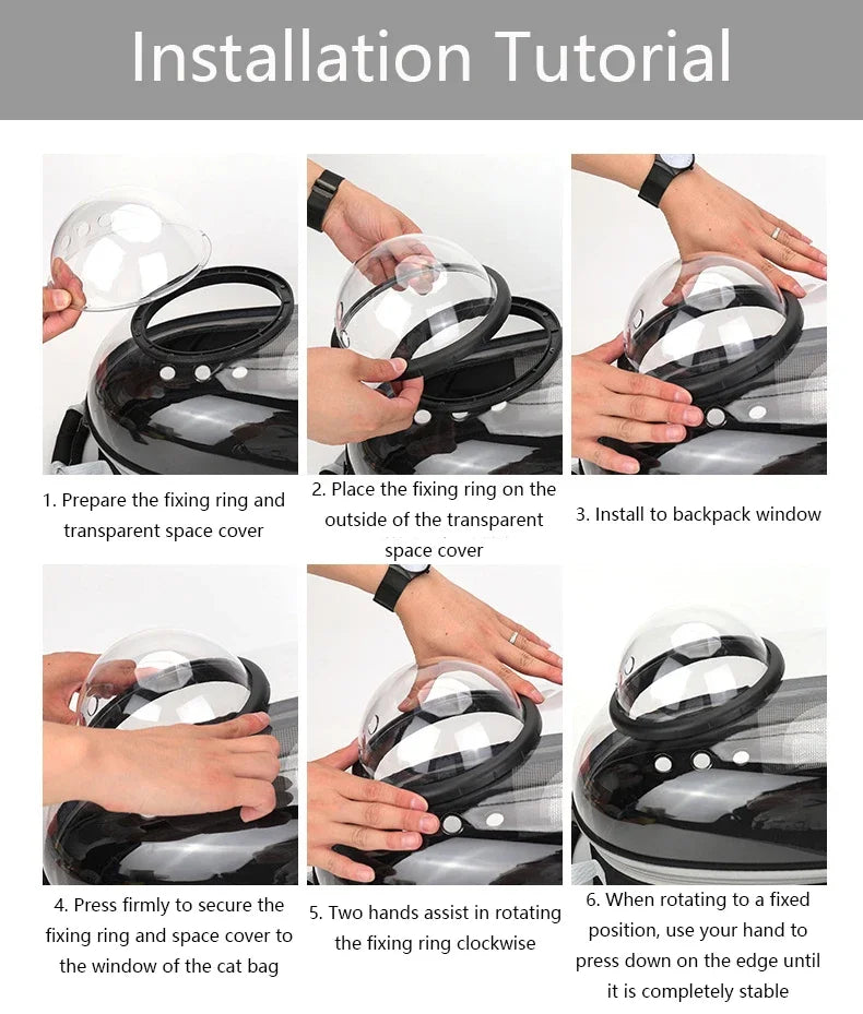 Portable Bubble Backpack for Cats & Small Pets