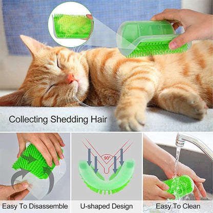 Cat Scratcher & Self-Grooming Massage Brush 🐱🪮✨