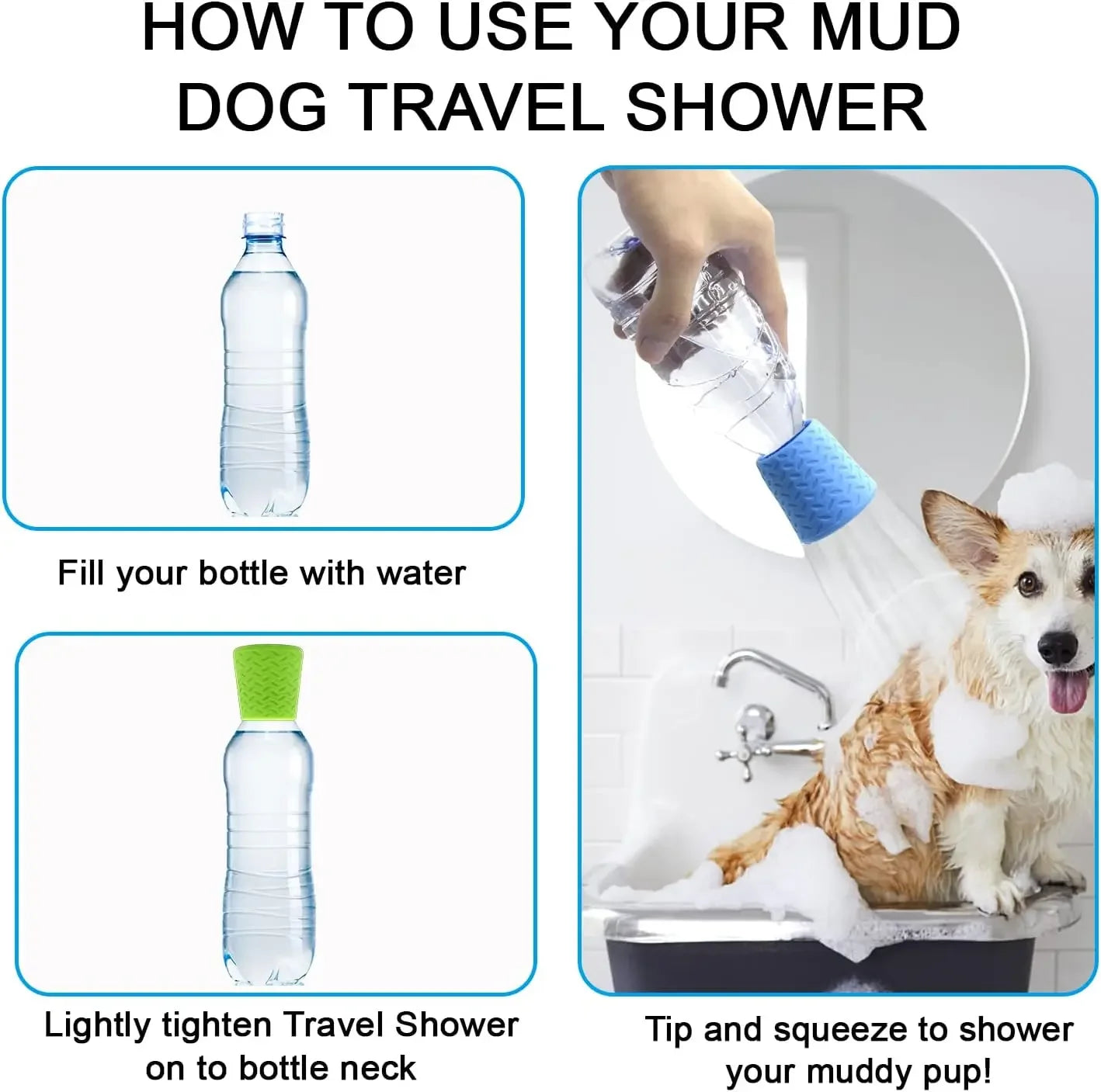 Portable Silicone Pet Shower Head 🐶🐱🚿✨