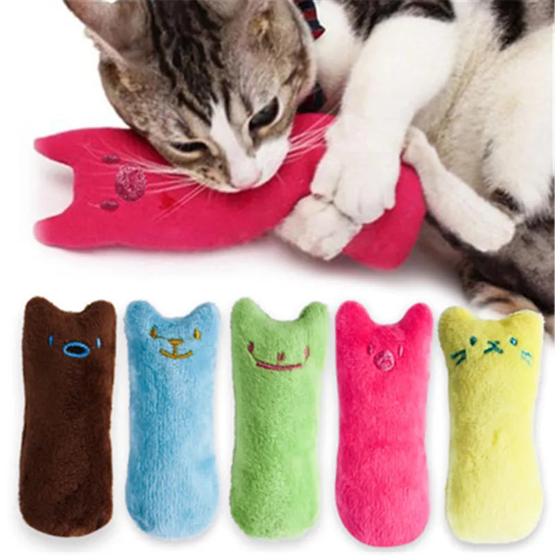 Cat Teaser Toy with Squeaky Plush Pillow 🐱🧸✨