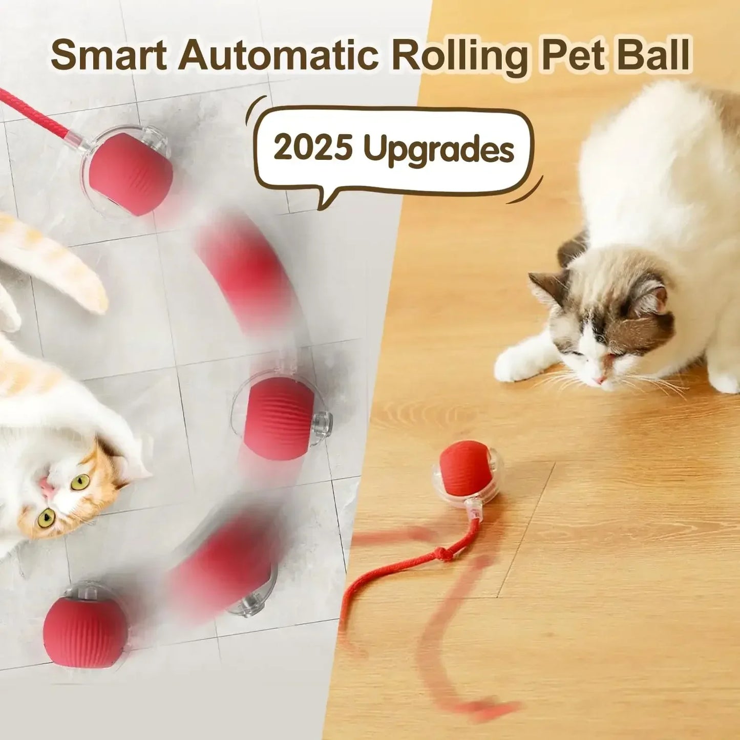 Smart Automatic Rolling Ball Toy for Cats 🐱⚡🎾