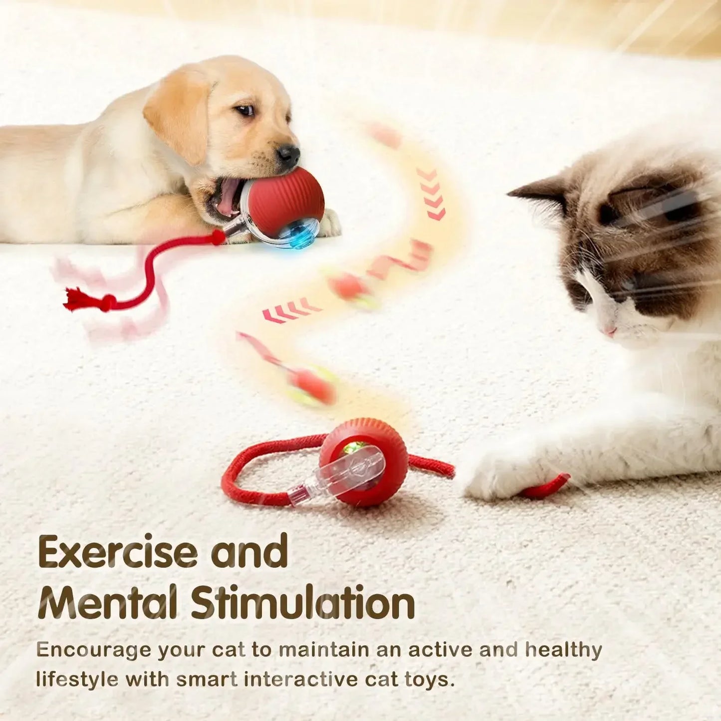 Smart Automatic Rolling Ball Toy for Cats 🐱⚡🎾